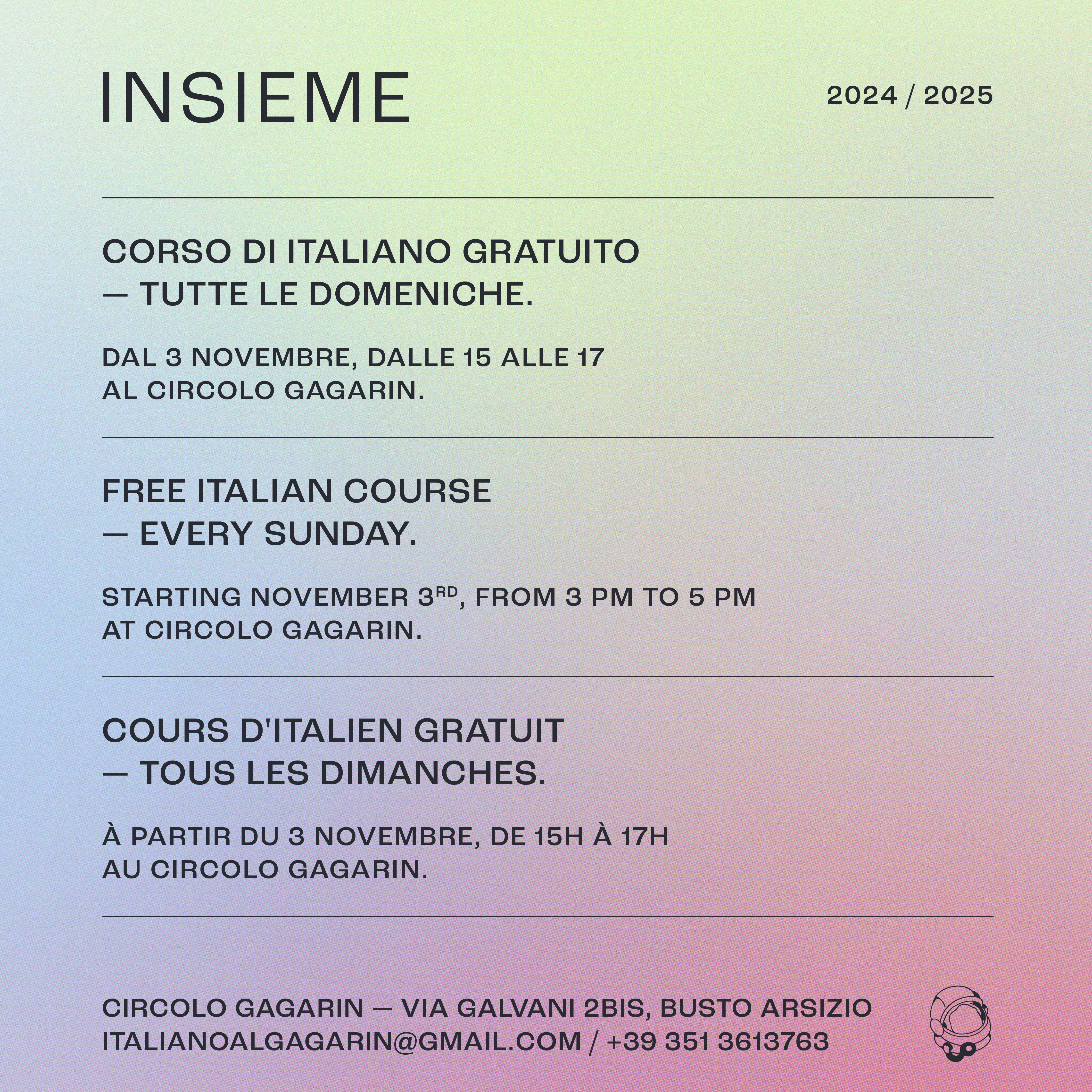 Insieme – La scuola di Italiano del Circolo