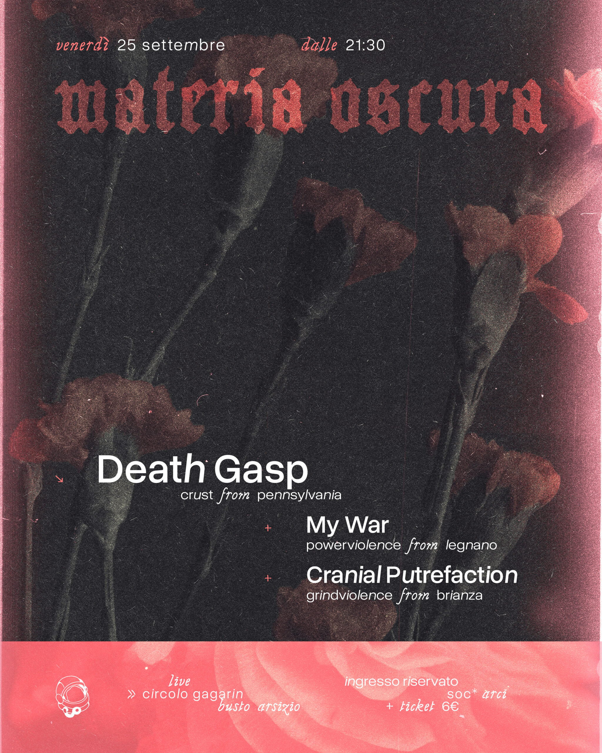 Materia Oscura | Death Gasp (USA) + My War + Cranial Putrefaction